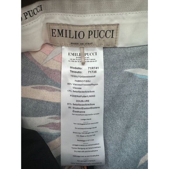 EMILIO PUCCI Silk Blend Tropic Pants Size US 4 - Picture 4 of 13
